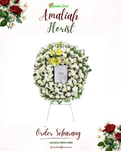 Krans Bunga Duka Cita di Sidorahayu